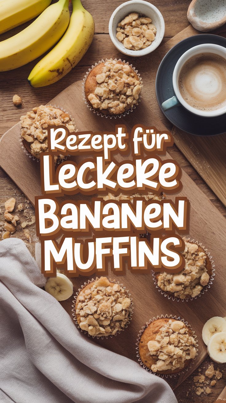 Laktosefreie Crumble Bananenmuffins – fruchtig, knusprig, saftig