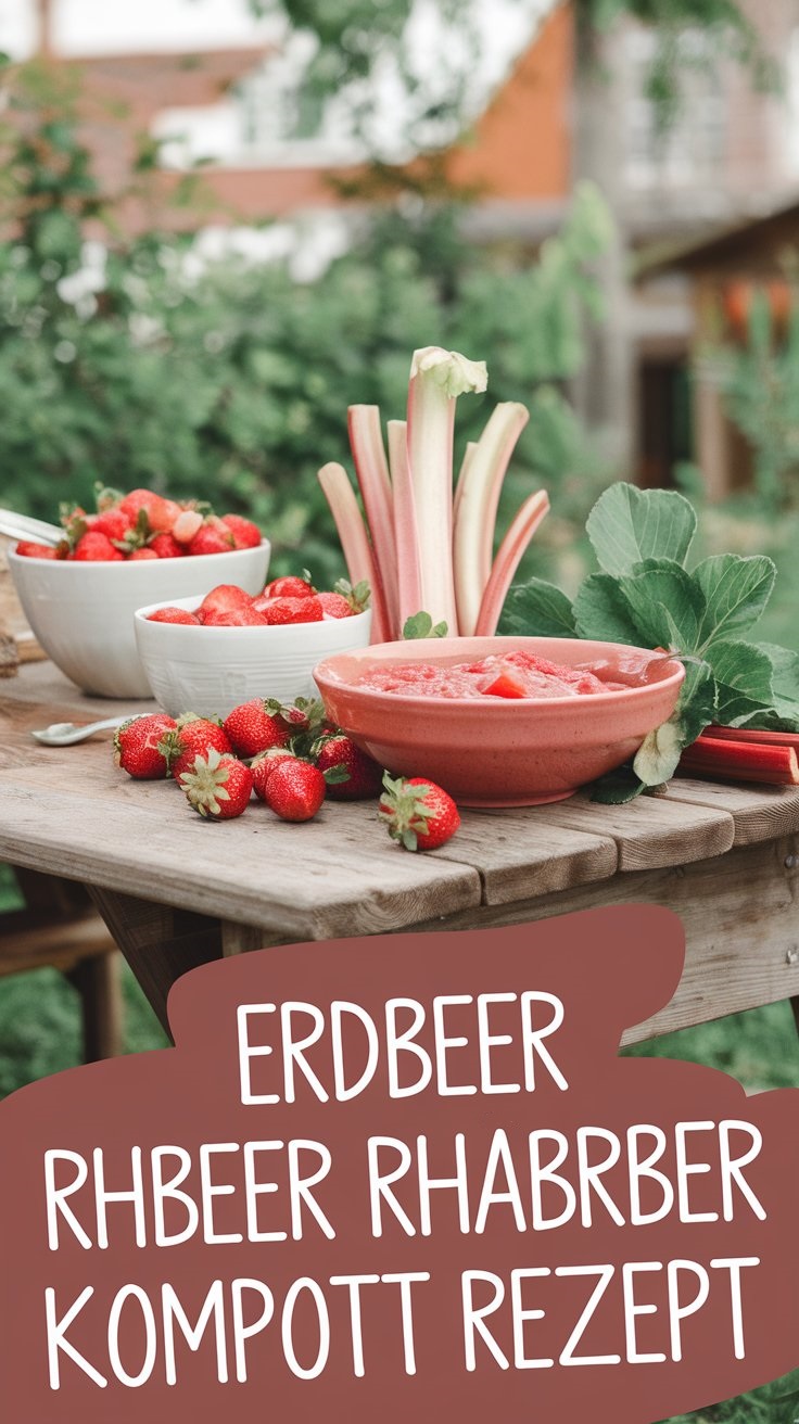 Erdbeer Rhabarber Kompott Rezept – fruchtig & frisch