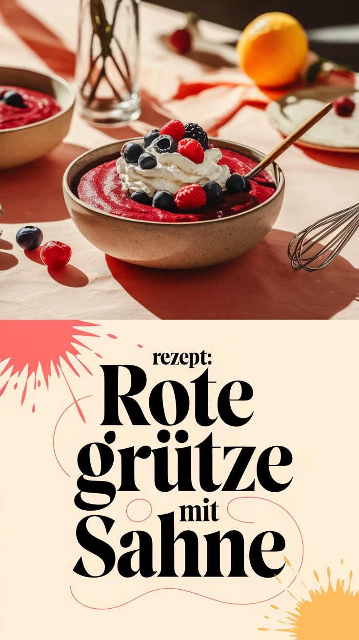 Rote Grütze mit Sahne – klassisch & fruchtig