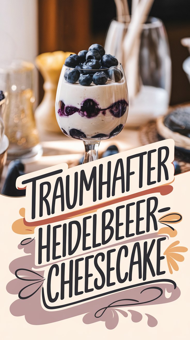 Heidelbeer Cheesecake im Glas Rezept – traumhaft cremig