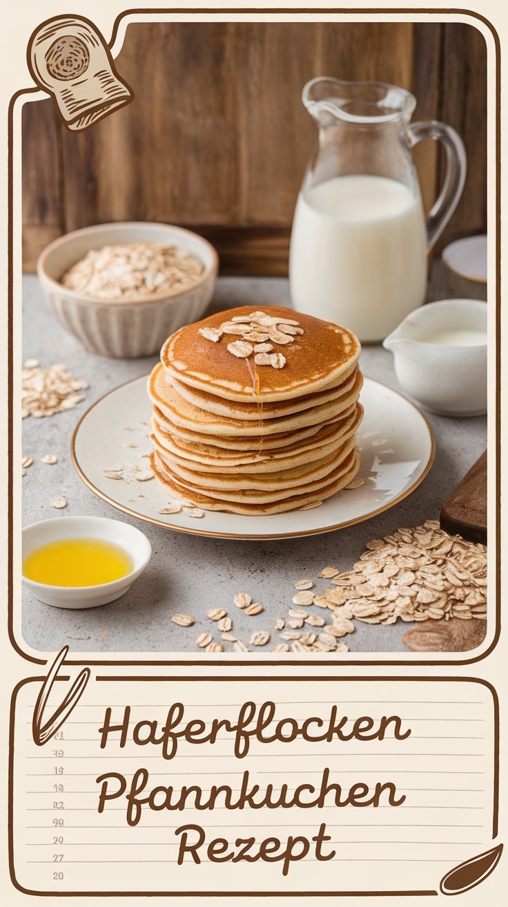 Pfannkuchen mit Haferflocken – gesund, fluffig und schnell