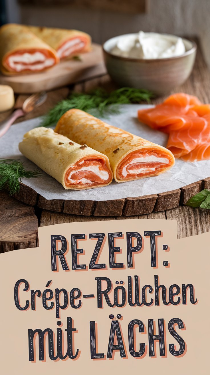 Crêpe-Röllchen mit Lachs & Frischkäse – edel & leicht