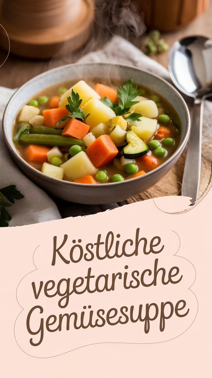 Vegetarische Gemüsesuppe – bunt, leicht und wohltuend