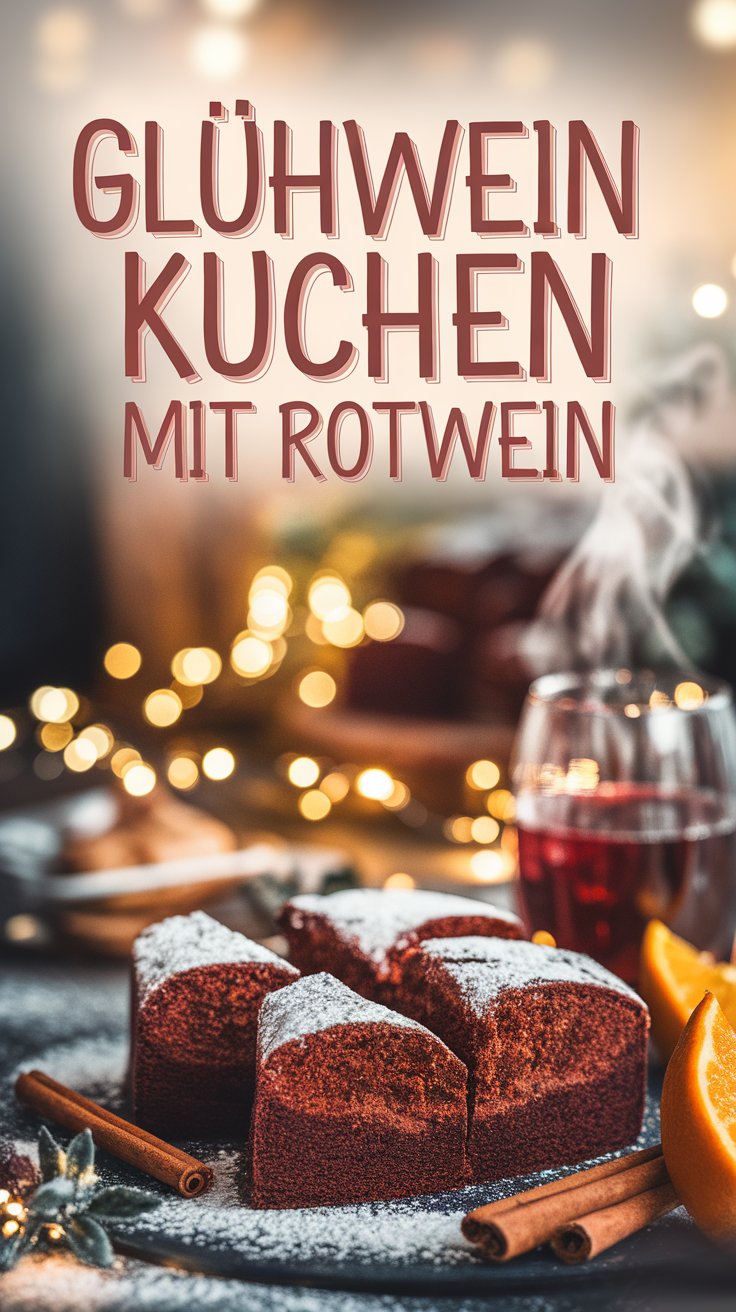 Glühwein-Kuchen mit Rotwein – saftig, würzig & festlich