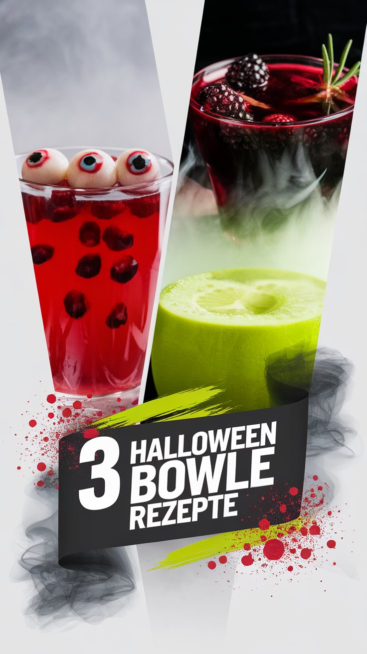 Halloween Bowle: 3 Varianten – schaurig schön, einfach gemacht