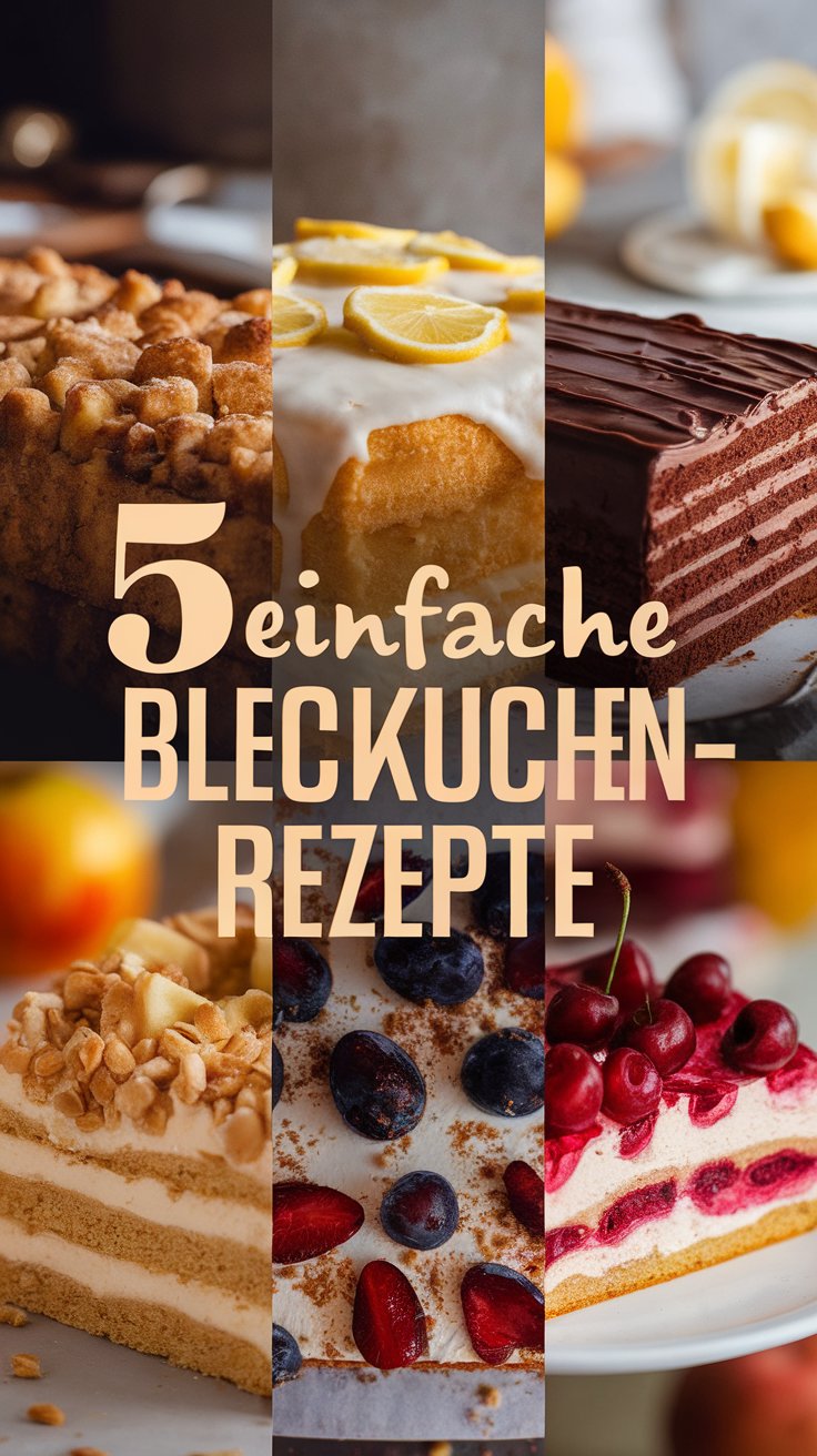 5 einfache Blechkuchen-Rezepte: schnell, saftig & köstlich