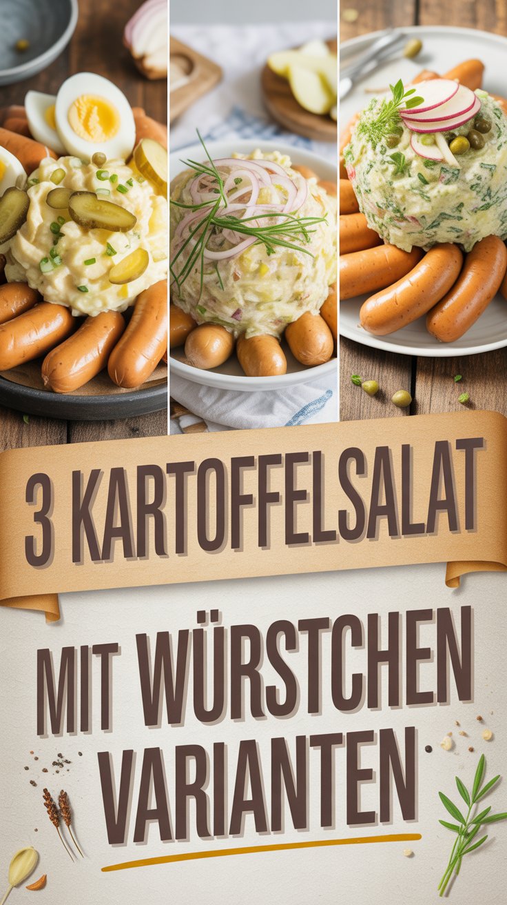 Kartoffelsalat mit Würstchen Variante Rezepte Pin 1
