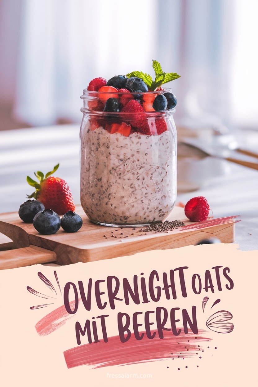 Overnight Oats mit Beeren – einfaches Rezept zum Vorbereiten