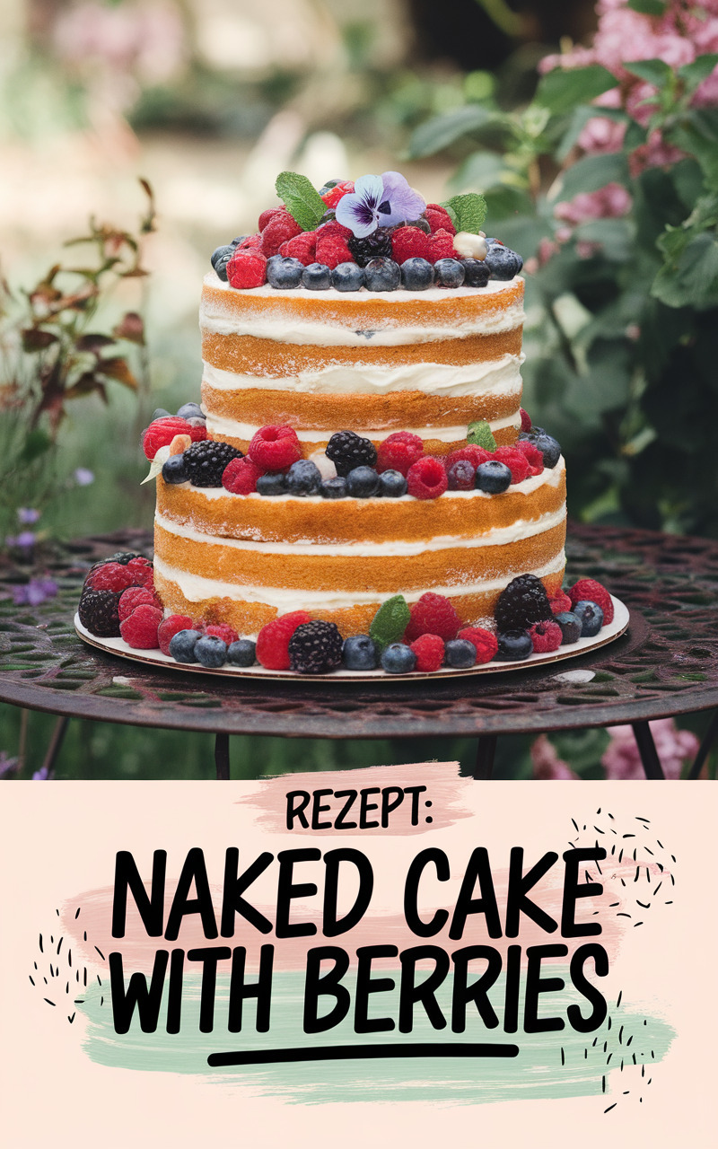Naked Cake mit Beeren selber machen – rustikale Torte ohne Fondant