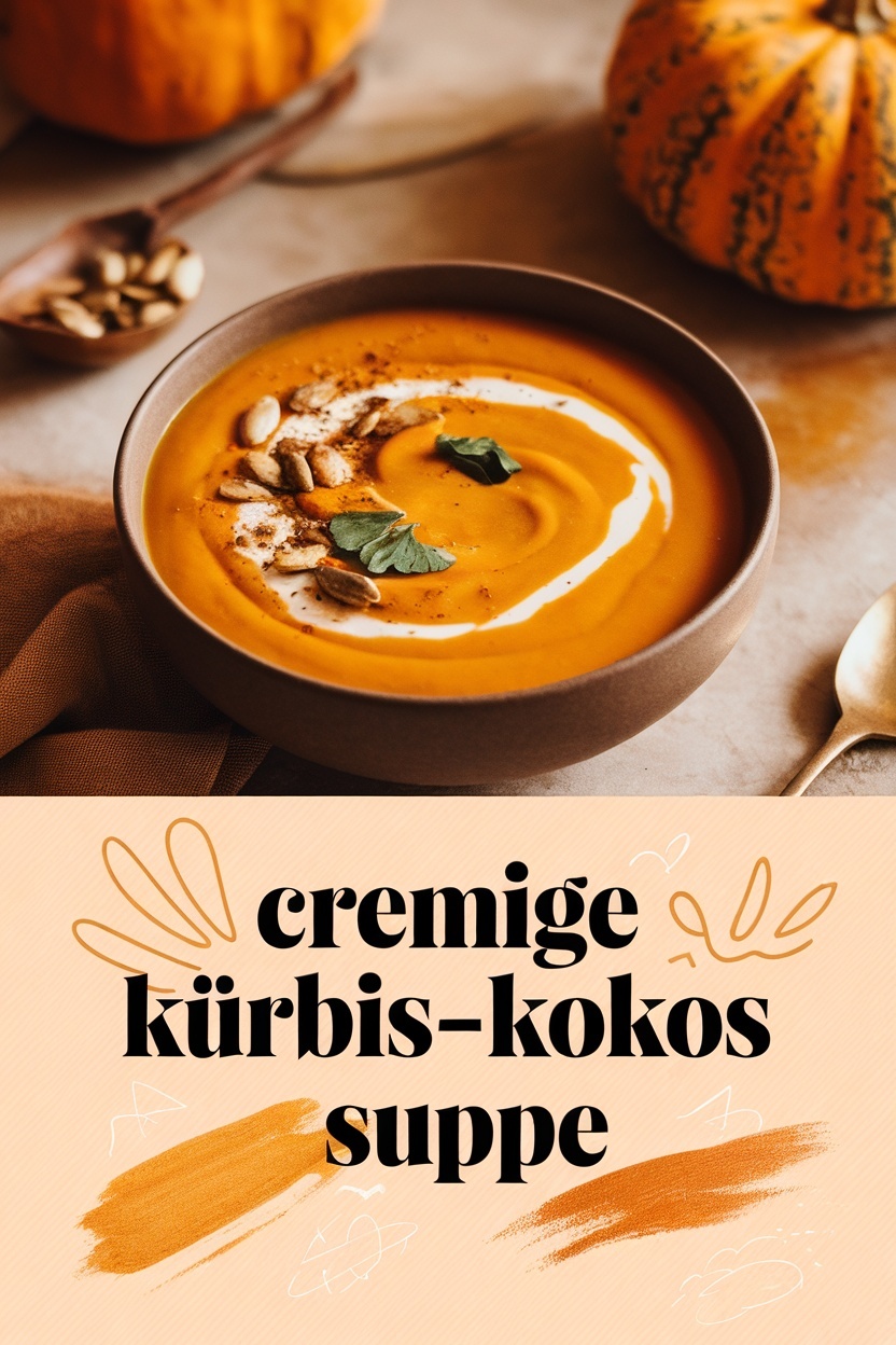 Cremige Kürbis-Kokos-Suppe – veganes Rezept selber kochen