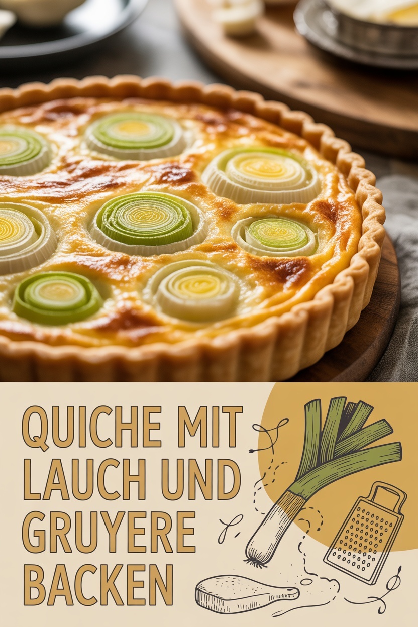 Quiche mit Lauch und Gruyère backen – cremiges Rezept selber machen