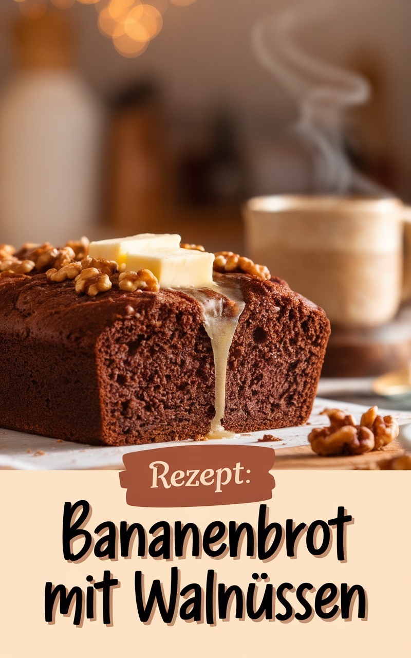 Bananenbrot mit Walnüssen backen – saftiges Rezept ganz einfach