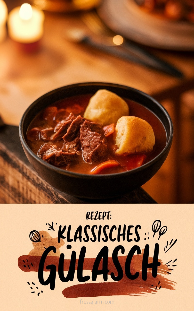 Klassisches Gulasch mit Semmelknödel – original Rezept selber kochen