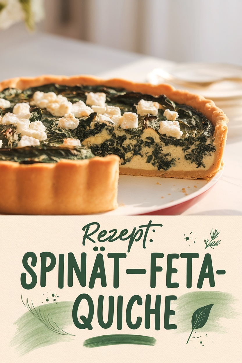 Spinat-Feta-Quiche selber backen – das einfache Quiche Rezept