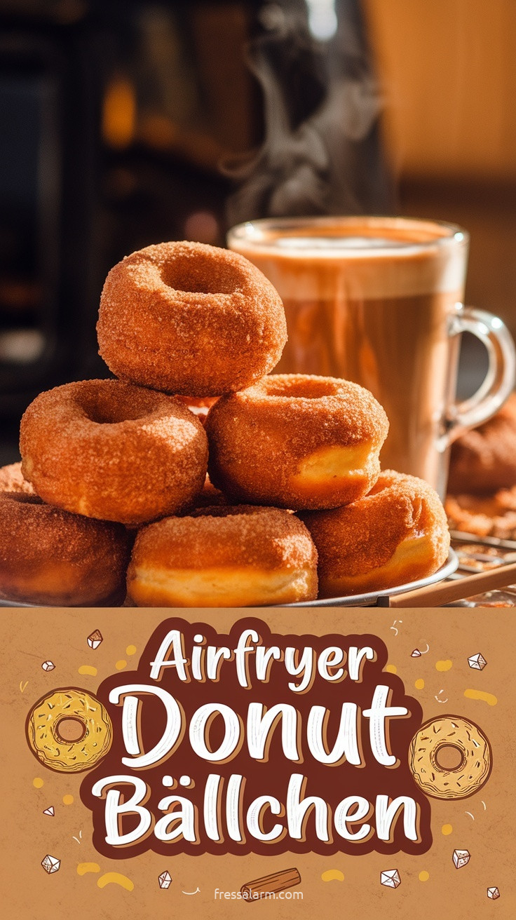 Airfryer Donut-Bällchen mit Zimtzucker – fluffige Donuts ohne Frittieröl
