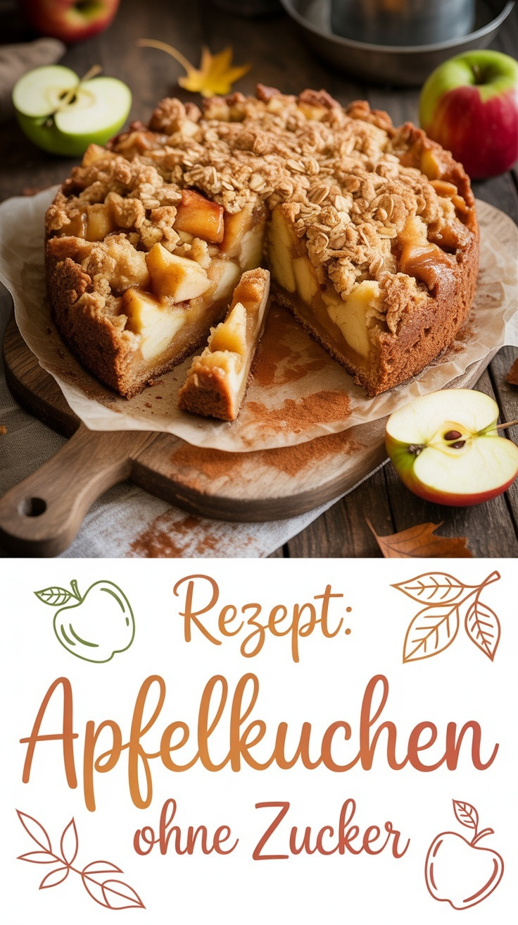 Zuckerfreier Apfelkuchen mit Datteln – saftig & einfach