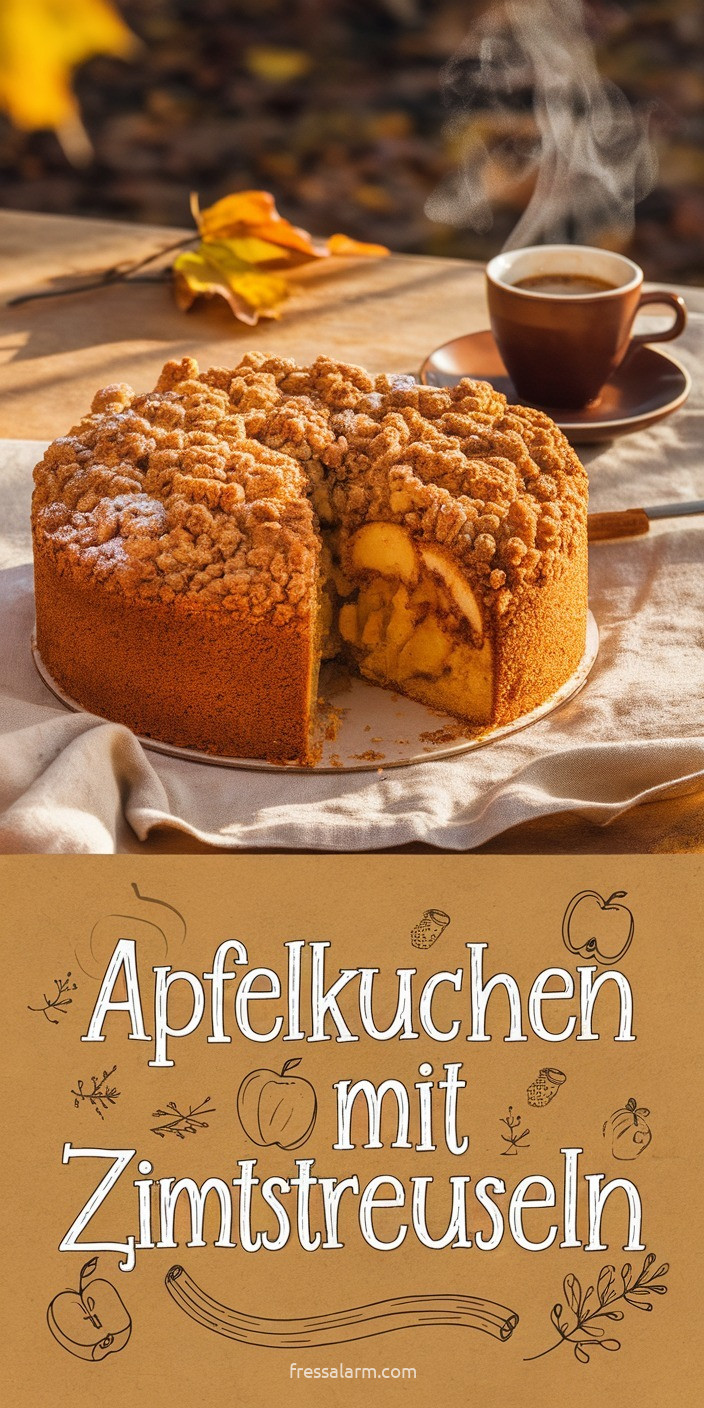 Apfelkuchen mit Zimtstreuseln – saftig & herbstlich mit knuspriger Decke
