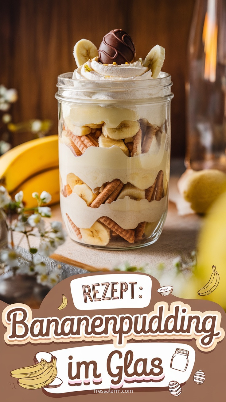 Bananenpudding im Glas zu Ostern – cremiges Schichtdessert in 20 Minuten
