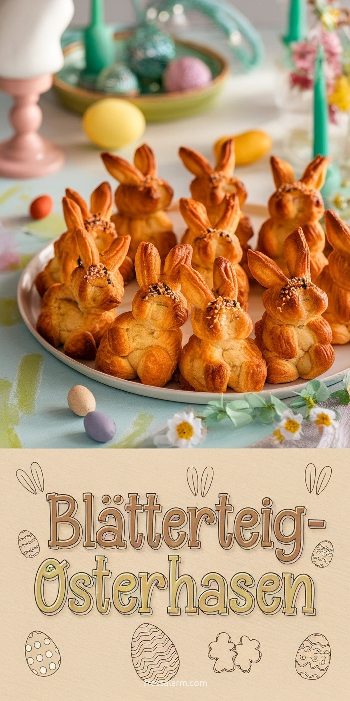 Blätterteig-Osterhasen backen – herzhaftes Gebäck in Hasenform