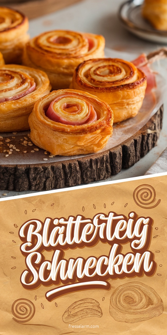 Blätterteig-Schnecken mit Schinken und Käse – Das perfekte Party-Fingerfood