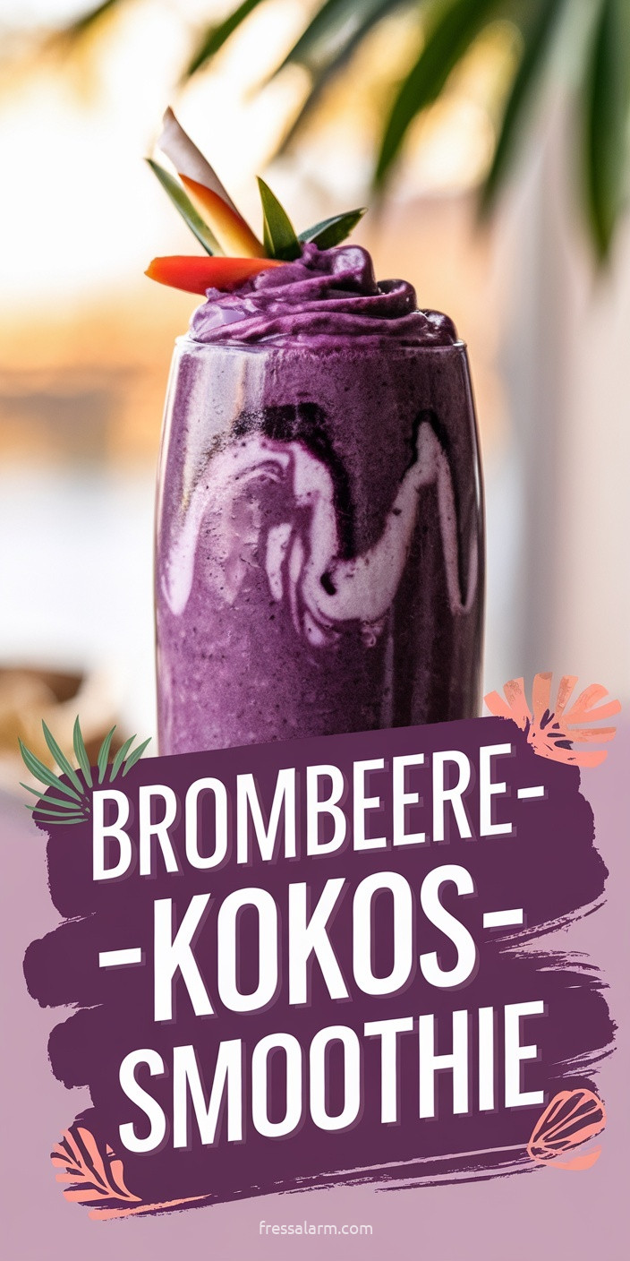 Brombeere-Kokos-Smoothie Rezept – tropisch-beeriger Smoothie selber machen