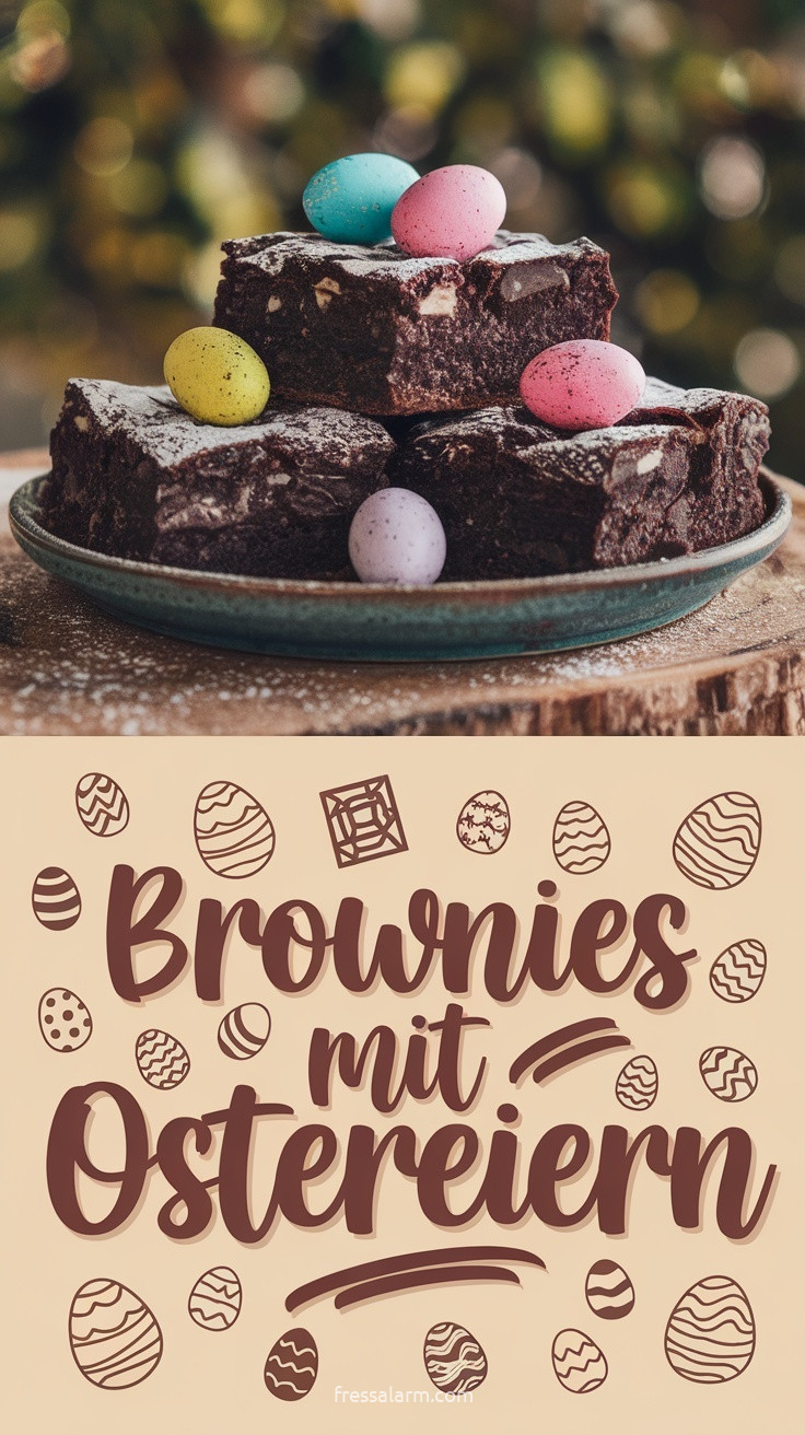 Brownies mit Schokoladen-Ostereiern – fudgy Schokoladen-Brownies für Ostern