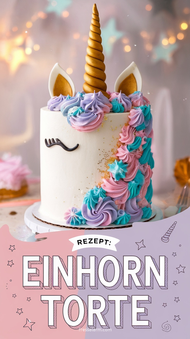 Einhorn-Torte backen – magische Unicorn Cake für Kindergeburtstage