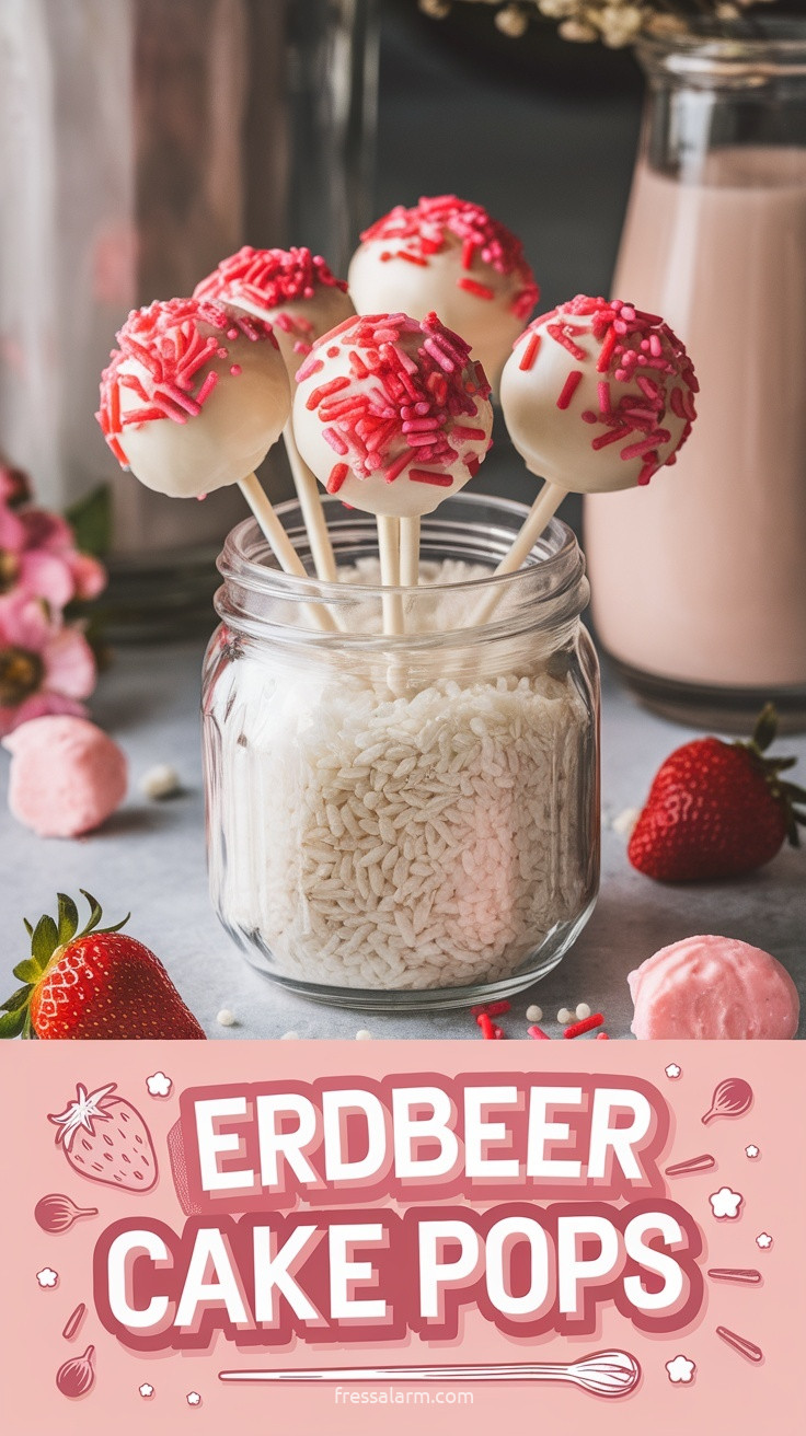 Erdbeer-Cake-Pops selber machen – saftige Cake Pops mit echtem Erdbeergeschmack