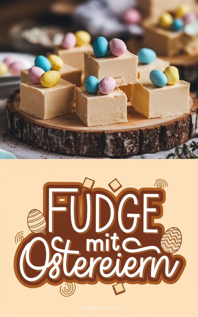 Fudge mit Schokoladen-Ostereiern – cremiges Karamell-Fudge für Ostern