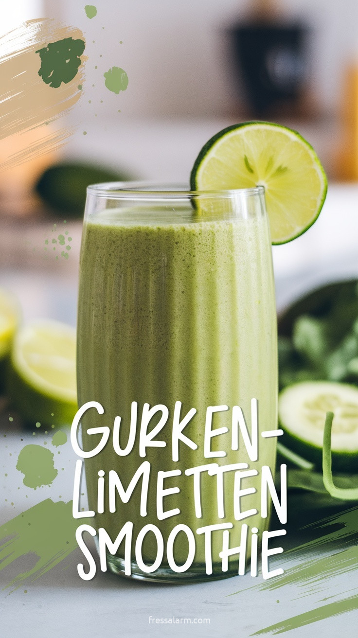 Gurken-Limetten-Smoothie Rezept – grüner Detox-Drink selber machen