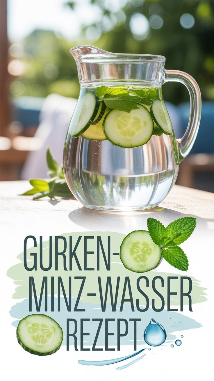 Gurken-Minz-Wasser Rezept – erfrischender gesunder Drink selber machen