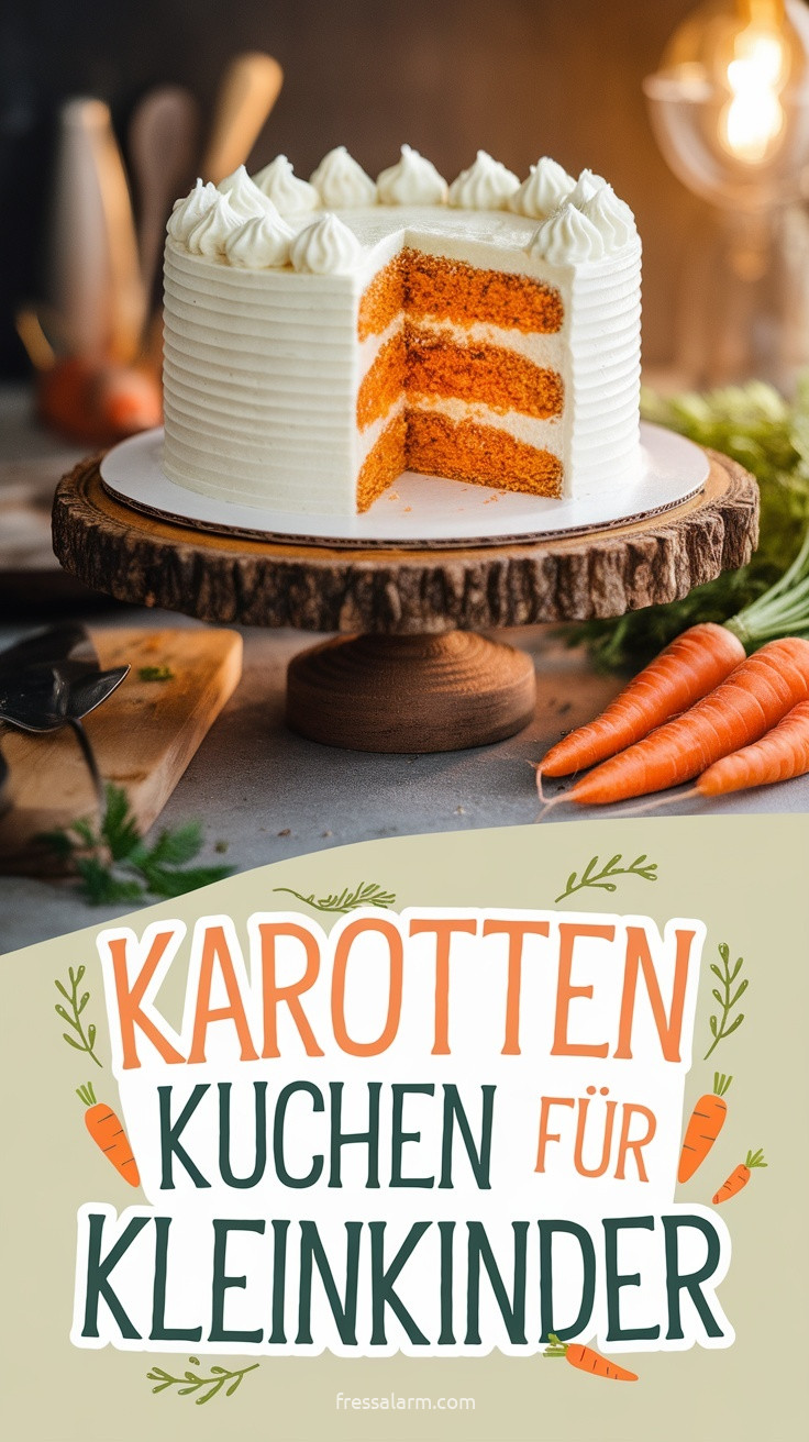 Karottenkuchen für Kleinkinder ohne Zucker – saftig, farbenfroh & gesund