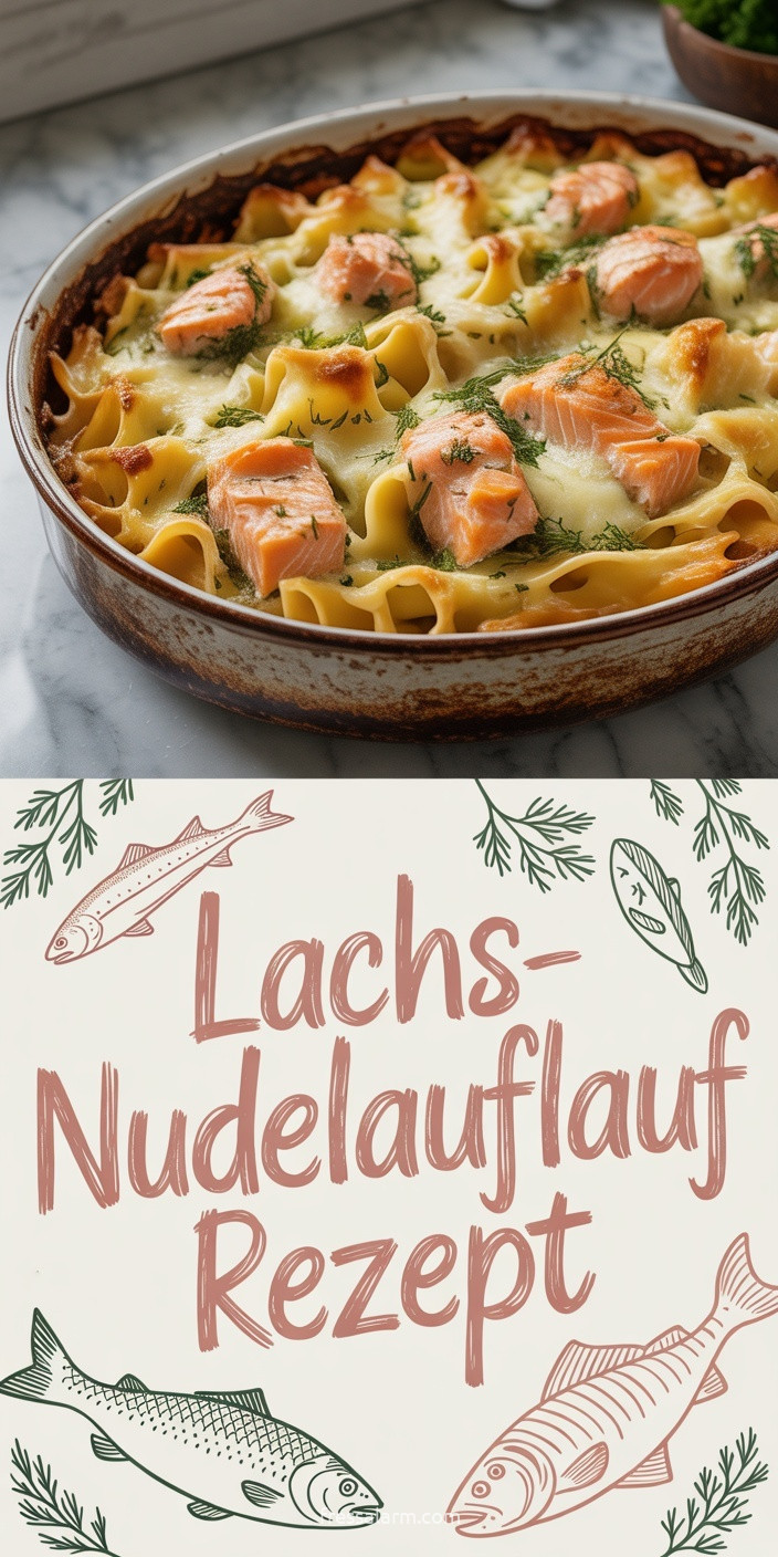Nudelauflauf mit Lachs und Dill – cremig & festlich