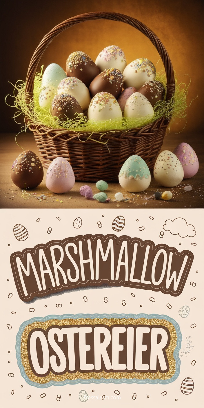 Selbstgemachte Marshmallow-Ostereier – fluffige Eiförmige Marshmallows für Ostern
