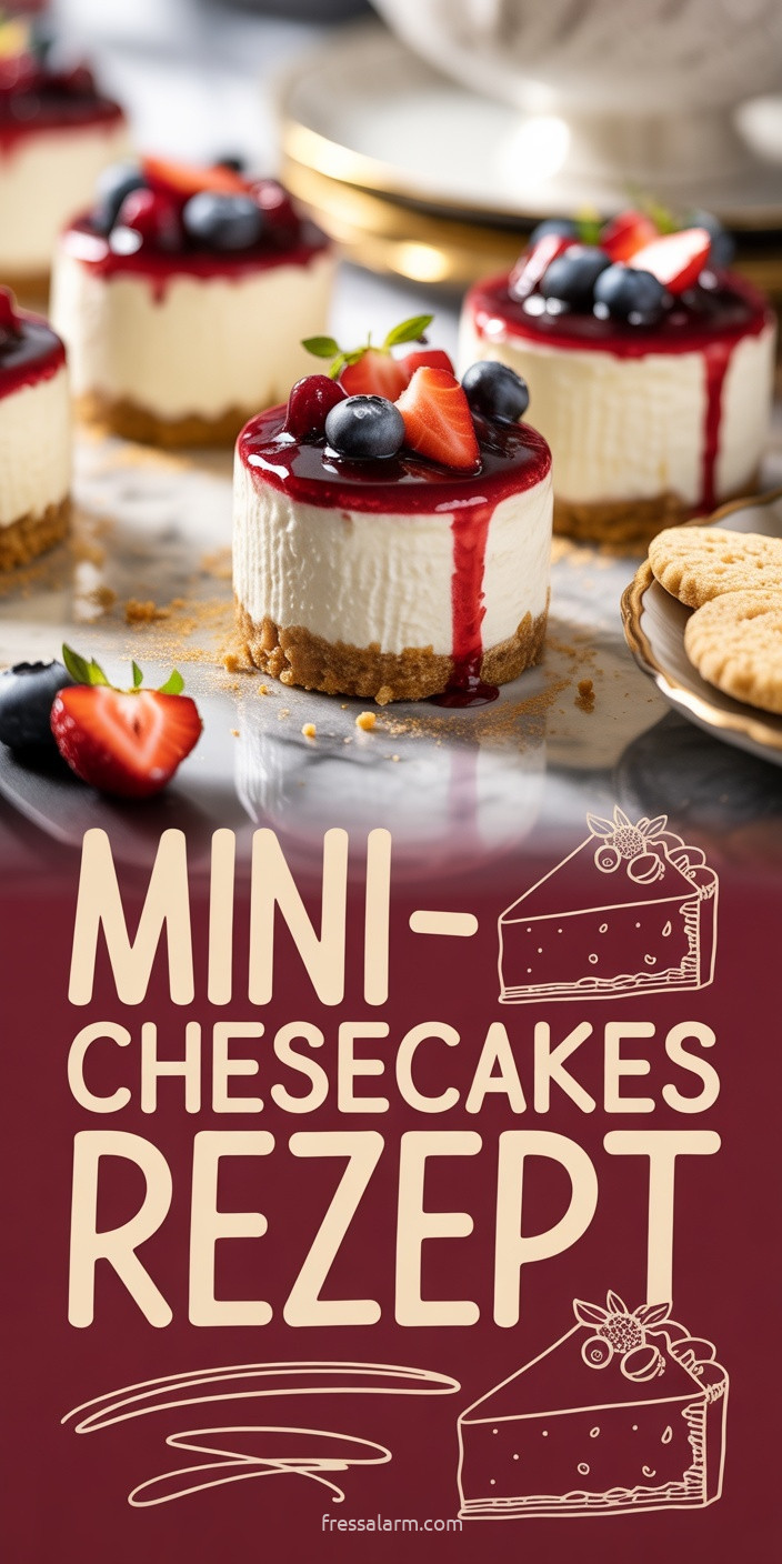Mini-Cheesecakes Rezept – cremige Törtchen mit Beeren selber backen