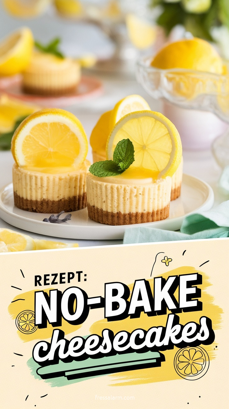 No-Bake Mini-Cheesecakes Zitrone – erfrischendes Rezept ohne Backen
