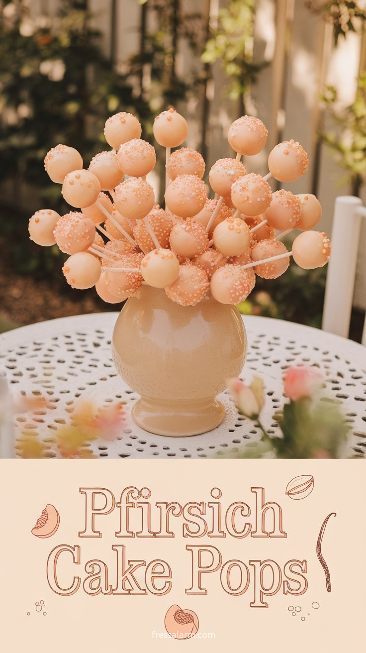 Pfirsich-Cake-Pops selber machen – sommerliche Cake Pops mit echtem Pfirsich