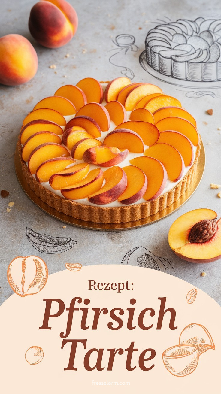 Pfirsich-Tarte mit Mandelcreme – elegante Frangipane-Tarte aus dem Sommer