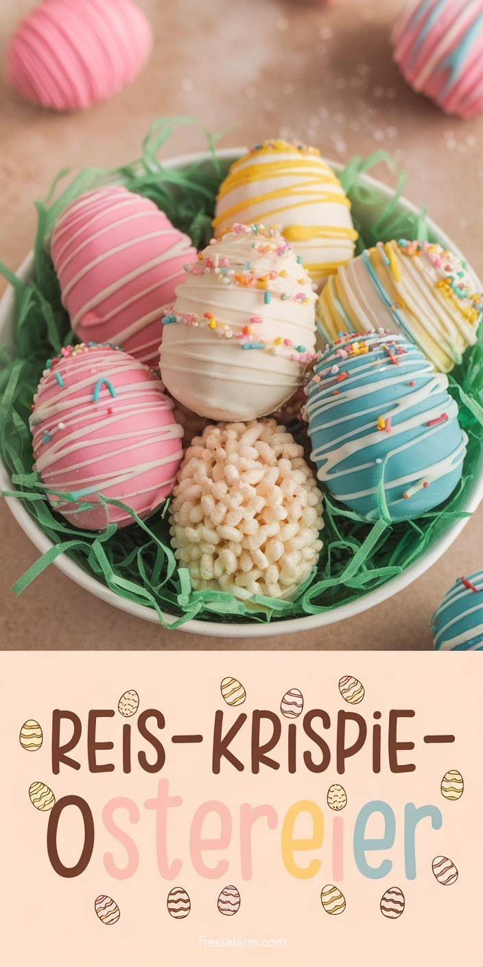 Reis-Krispie-Ostereier – No-Bake Marshmallow-Ostereier aus Knusperflocken