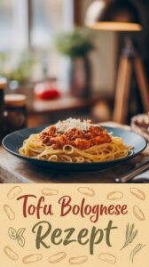 Herzhafte Tofu-Bolognese-Sauce mit Tofu-Krümeln
