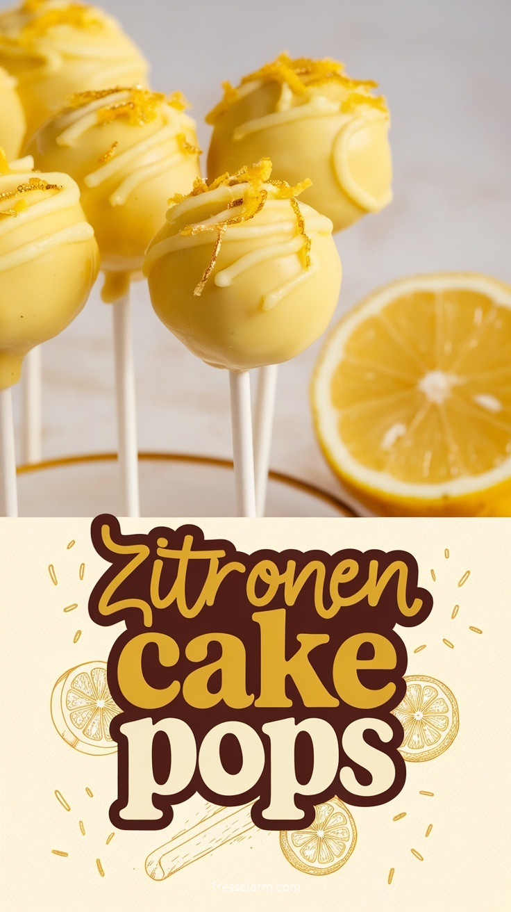 Zitronen-Cake-Pops selber machen – frische Zitrus-Kugeln in gelber Schokolade